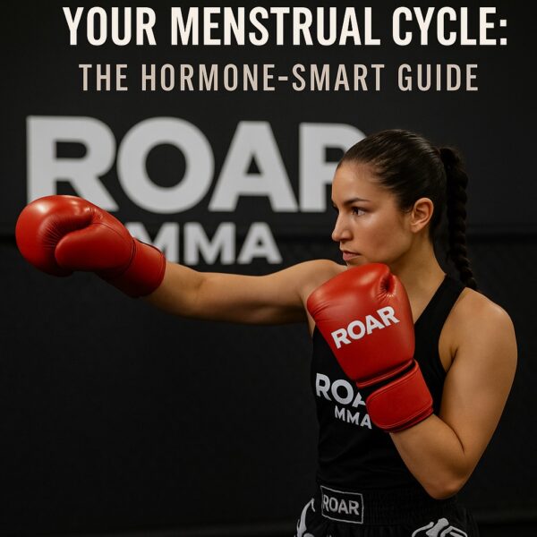 Muay Thai techniques aligned to her menstrual cycle at Roar MMA on the Sunshine Coast hormone smart fitness for women